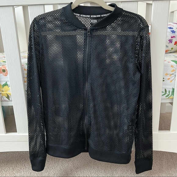 Victoria's Secret Jackets & Blazers - Victoria Secret Sport Black Mesh Jacket